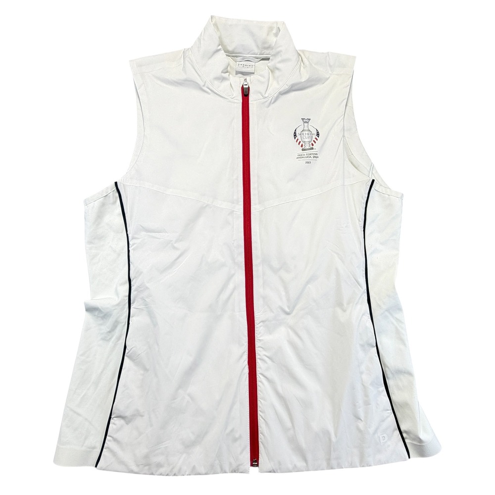 Dunning Golf Solheim Cup 2023 Primaloft Vest Womens XL White Red Zip D2F23V439SC